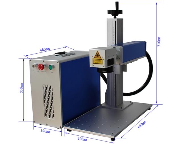 20w fibra laser sculpendis machina metallica portatilis